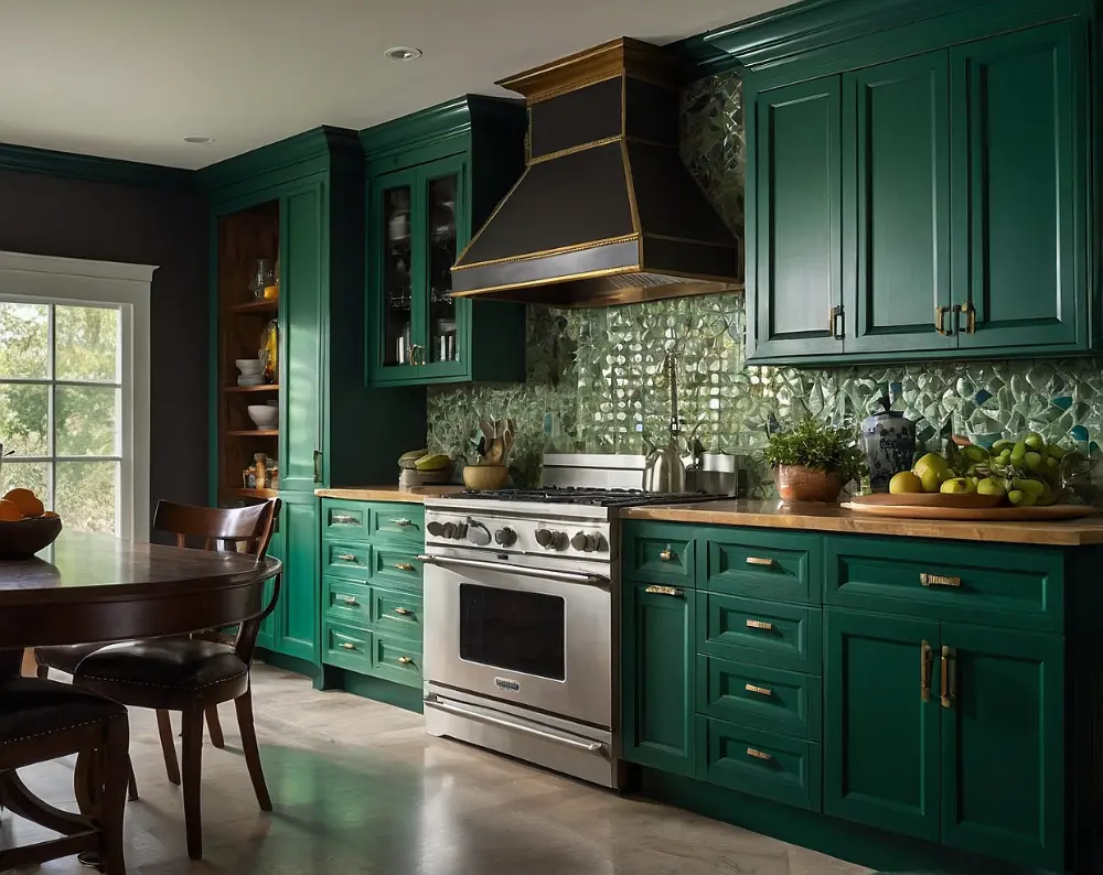 کابینت پلی اورتان سبز