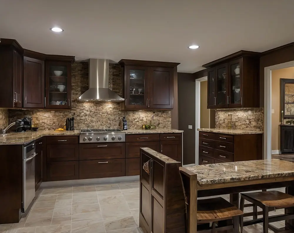 کابینت پلی اورتان قهوه ای