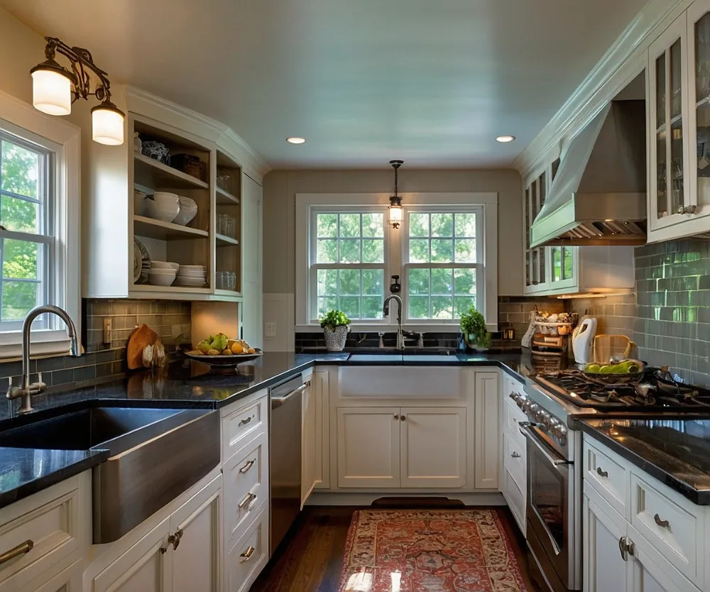 کابینت آشپزخانه دو طرفه بدون اپن (2) کابینت آشپزخانه دو طرفه بدون اپن (2)