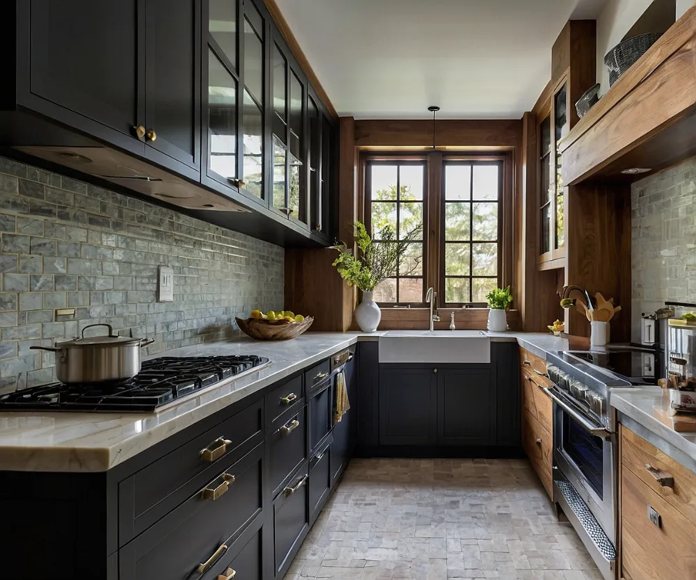 کابینت آشپزخانه دو طرفه بدون اپن (4) کابینت آشپزخانه دو طرفه بدون اپن (4)