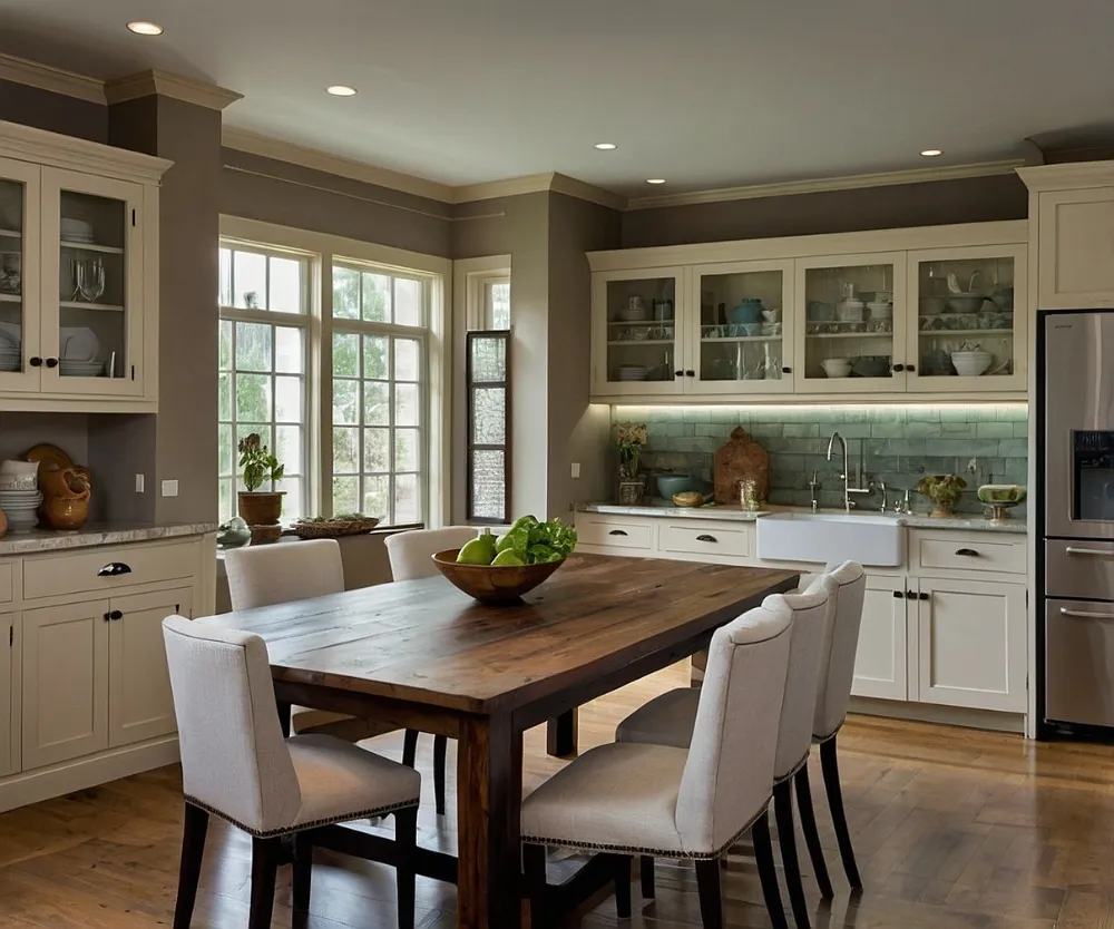 کابینت ال با جزیره (2) کابینت ال با جزیره