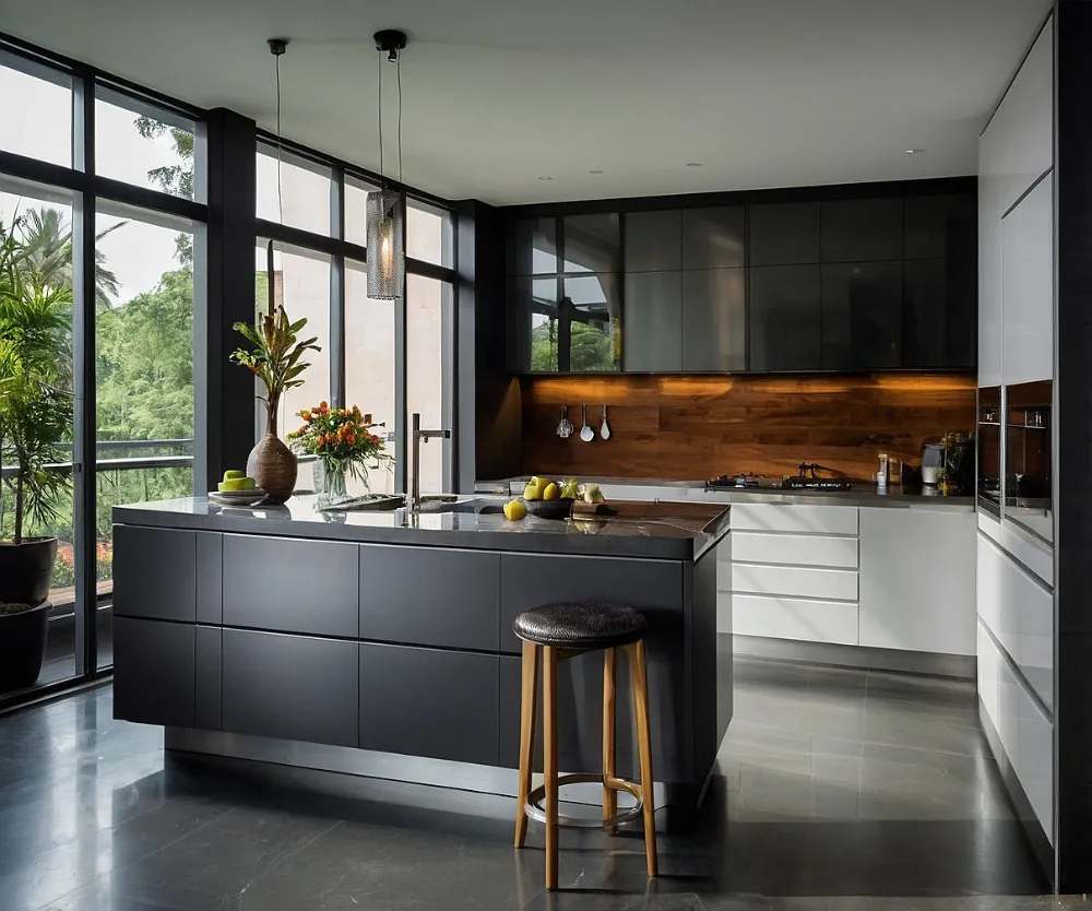 کابینت ال با جزیره کابینت ال با جزیره