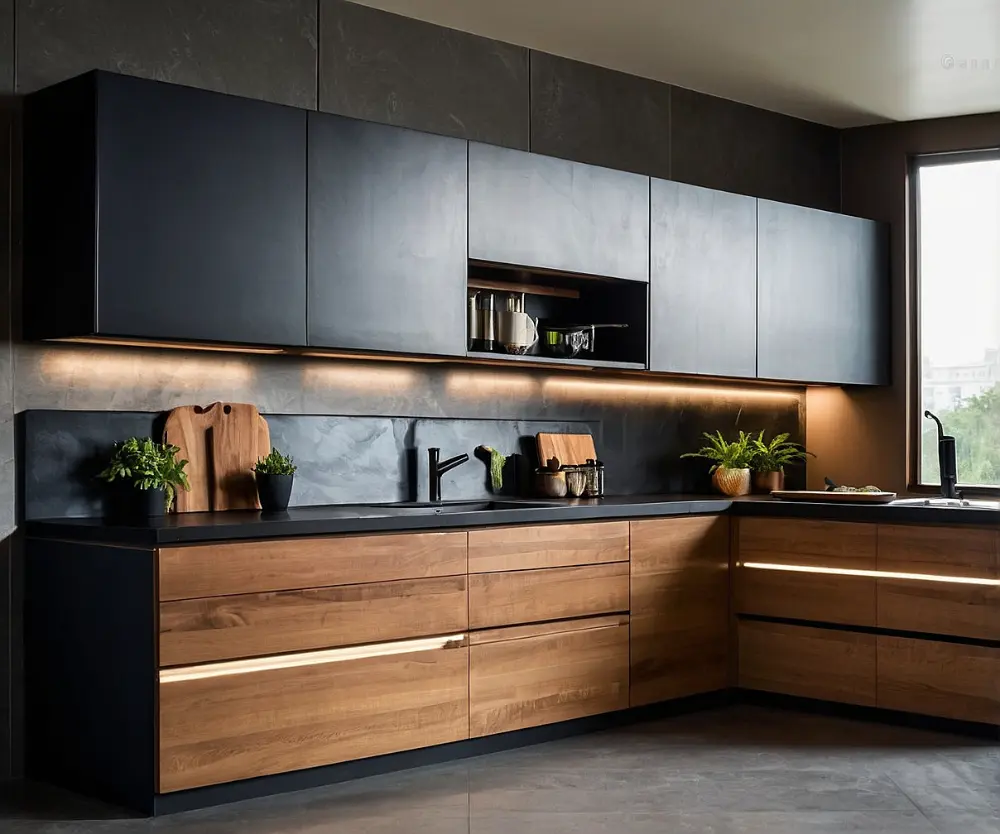 کابینت ال شکل مدرن (2) کابینت ال شکل مدرن