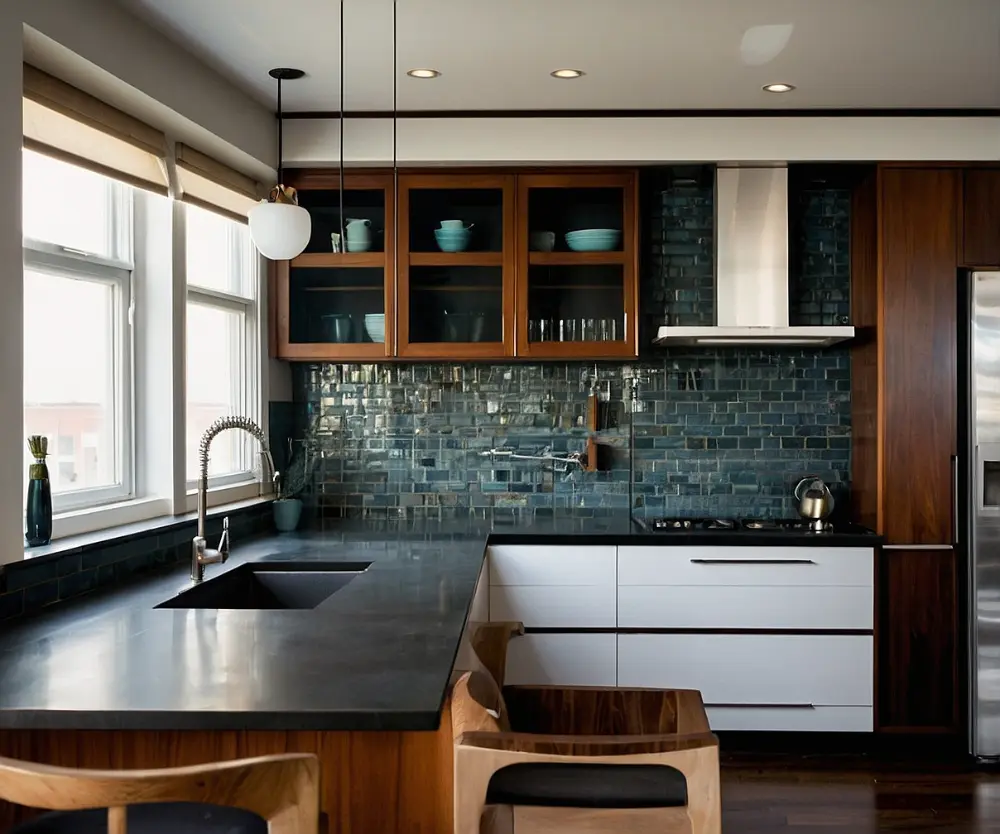 کابینت ال شکل مدرن (3) کابینت ال شکل مدرن