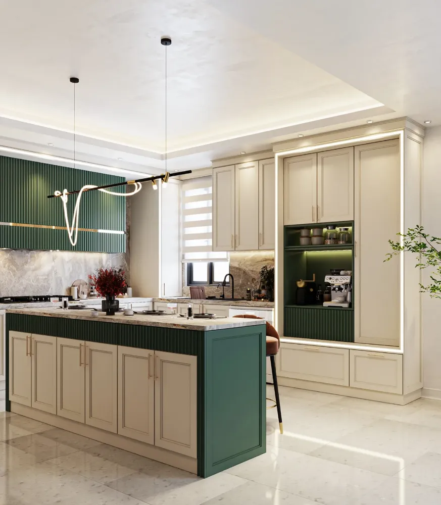 کابینت میله ای سبز