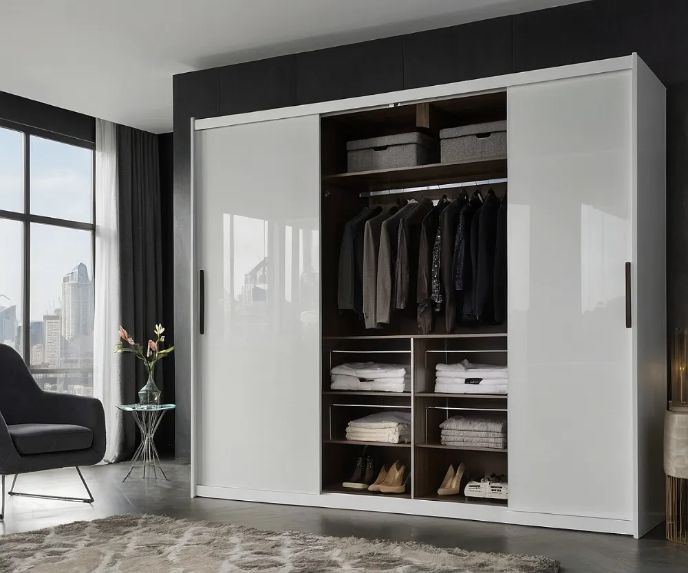 کمد دیواری ریلی سفید