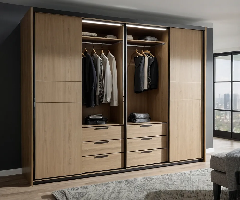 کمد دیواری ریلی کشو دار