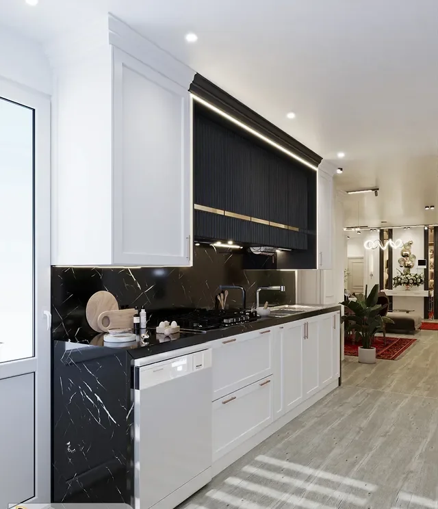 کابنیت میله ای سفید مشکی