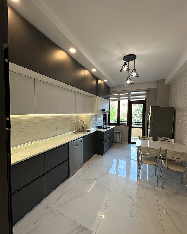 کابینت دوطرفه سفید طوسی