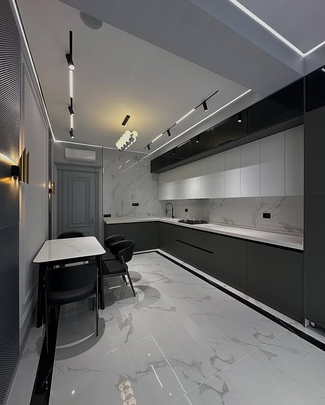 کابینت سفید طوسی مات