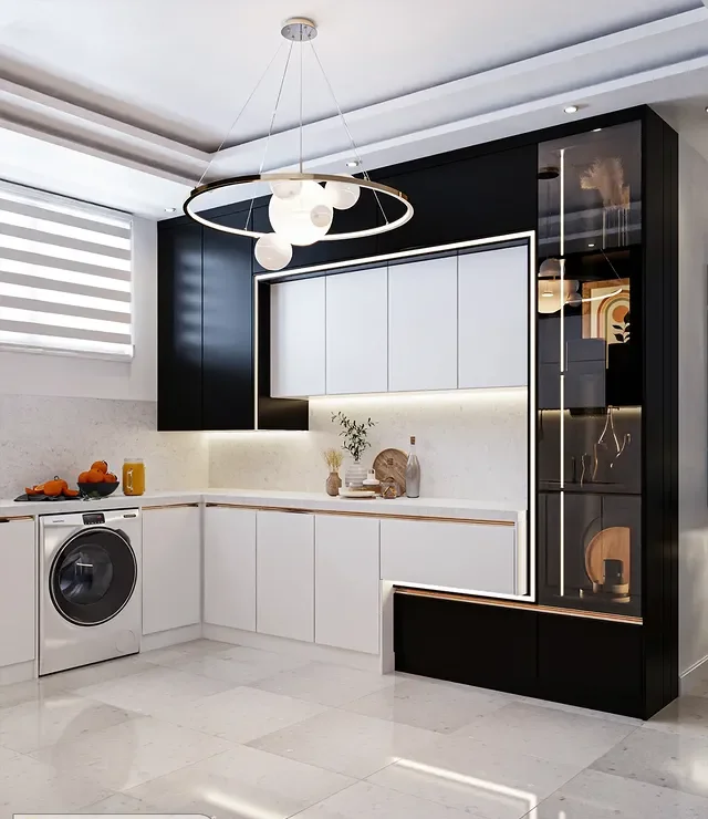 کابینت سفید مشکی