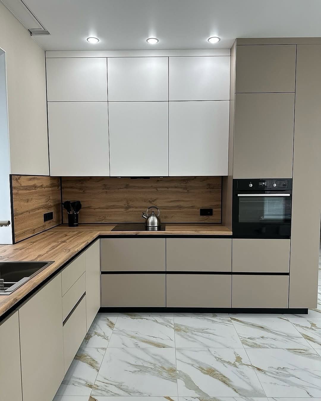 کابینت هایگلاس مدرن سفید طوسی روشن