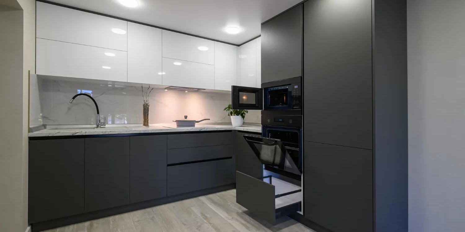 کابینت دو رنگ کابینت دو رنگ