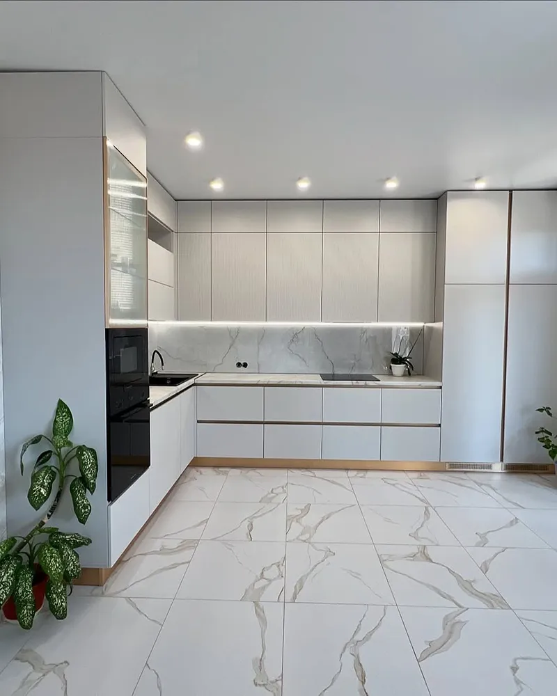 کابینت دو رنگ سفید کرم