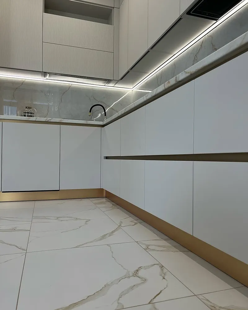 کابینت دو رنگ سفید کرم